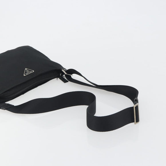 PRADA Schoudertas Nylon Zwart Auth gh414