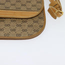GUCCI Micro GG Supreme Shoulder Bag PVC Beige Gold Auth gh417-14
