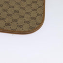 GUCCI Micro GG Supreme Shoulder Bag PVC Beige Gold Auth gh417-16