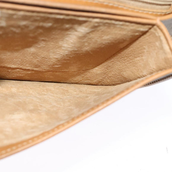 GUCCI Micro GG Supreme Shoulder Bag PVC Beige Gold Auth gh417