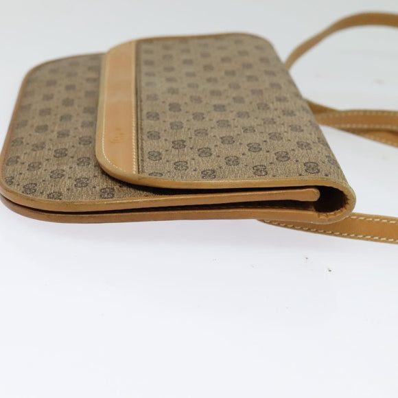 GUCCI Micro GG Supreme Shoulder Bag PVC Beige Gold Auth gh417