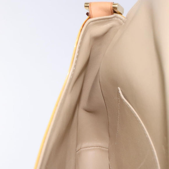 LOUIS VUITTON Monogram Vernis Thompson Street Bag Beige M91301 LV Auth gh427