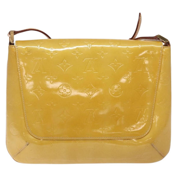 LOUIS VUITTON Monogram Vernis Thompson Street Bag Beige M91301 LV Auth gh427