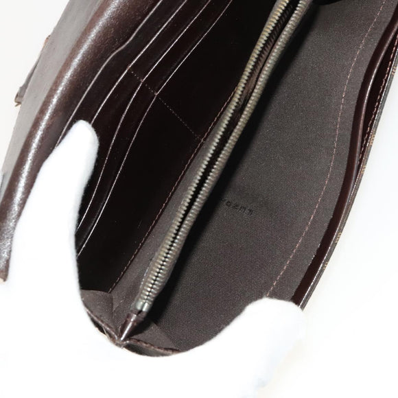 FENDI Zucca Canvas Wallet Leather 4Set Blue Brown black Auth gh433