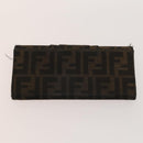 FENDI Zucca Canvas Wallet Leather 4Set Blue Brown black Auth gh433-18