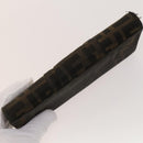 FENDI Zucca Canvas Wallet Leather 4Set Blue Brown black Auth gh433-19