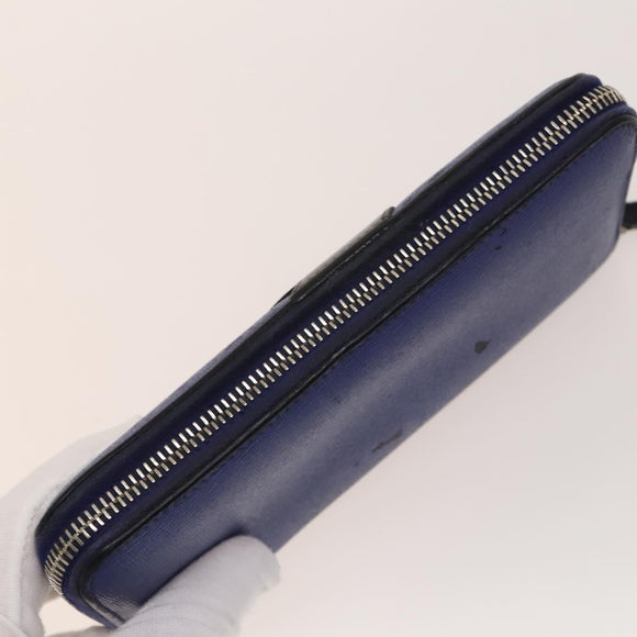 FENDI Zucca Canvas Wallet Leather 4Set Blue Brown black Auth gh433