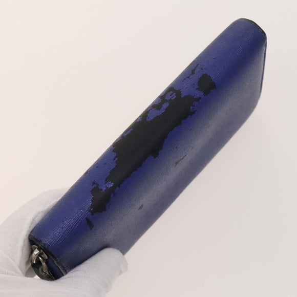 FENDI Zucca Canvas Wallet Leather 4Set Blue Brown black Auth gh433