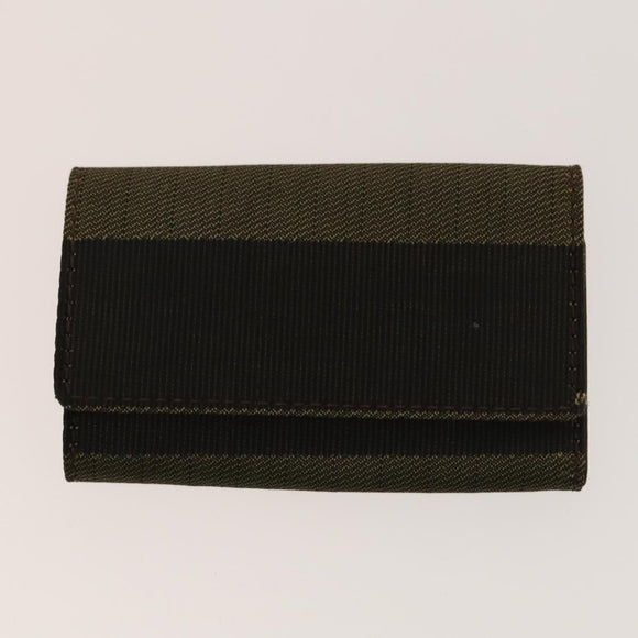FENDI Zucca Canvas Geldbörse Leder 4er Set Blau Braun Schwarz Auth gh433