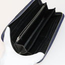 FENDI Zucca Canvas Wallet Leather 4Set Blue Brown black Auth gh433-30