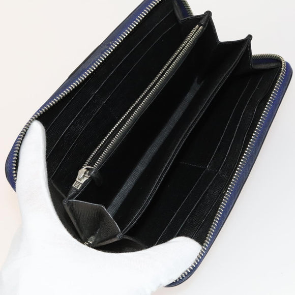 FENDI Zucca Canvas Geldbörse Leder 4er Set Blau Braun Schwarz Auth gh433