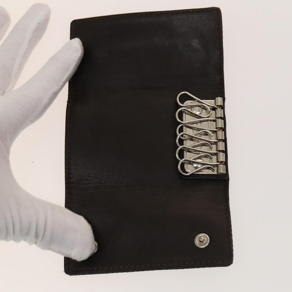 FENDI Zucca Canvas Wallet Leather 4Set Blue Brown black Auth gh433