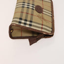 Burberrys Nova Check Shoulder Bag PVC Leather 2Set Beige Brown Auth gh436-12