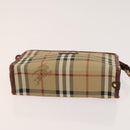 Burberrys Nova Check Shoulder Bag PVC Leather 2Set Beige Brown Auth gh436-14