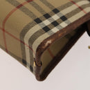 Burberrys Nova Check Shoulder Bag PVC Leather 2Set Beige Brown Auth gh436-15