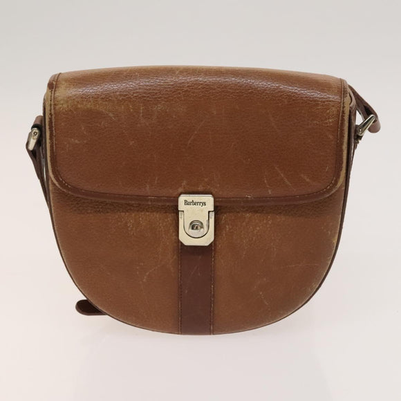 Burberrys Nova Check Schoudertas PVC Leer 2-delig Beige Bruin Auth gh436