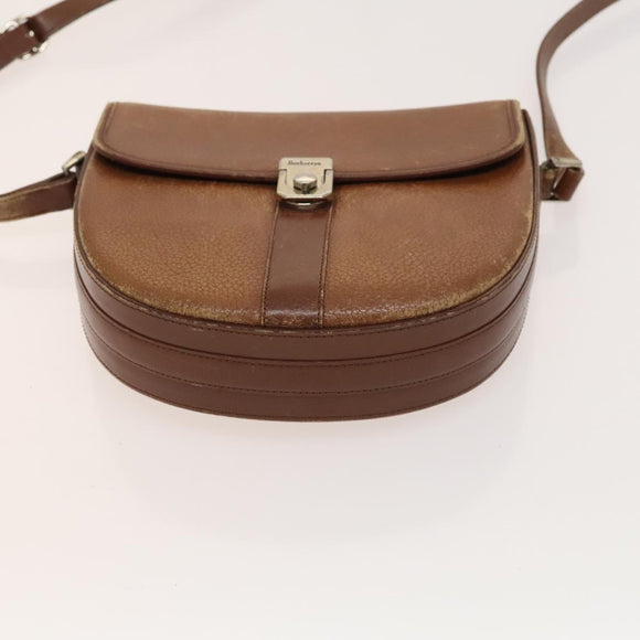 Burberrys Nova Check Schoudertas PVC Leer 2-delig Beige Bruin Auth gh436
