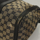 GUCCI GG Canvas Sherry Line Boston Bag Navy Red 247205 Auth gh440-15