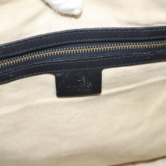 GUCCI GG Canvas Sherry Line Boston Bag Navy Red 247205 Auth gh440