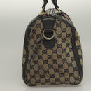 GUCCI GG Canvas Sherry Line Boston Bag Navy Red 247205 Auth gh440-5