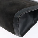 GUCCI Sherry Line Clutch Bag Suede Navy Red Auth gh444-15