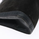 GUCCI Sherry Line Clutch Bag Suede Navy Red Auth gh444-16