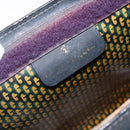 GUCCI Sherry Line Clutch Bag Suede Navy Red Auth gh444-8