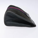 GUCCI Sherry Line Clutch Bag Suede Navy Red Auth gh444-3