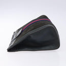 GUCCI Sherry Line Clutch Bag Suede Navy Red Auth gh444-4