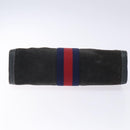 GUCCI Sherry Line Clutch Bag Suede Navy Red Auth gh444-6