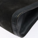 GUCCI Sherry Line Clutch Bag Suede Navy Red Auth gh444-7