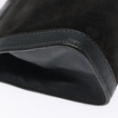 GUCCI Sherry Line Clutch Bag Suede Navy Red Auth gh444-14