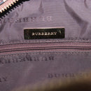 BURBERRY Nova Check Hand Bag Canvas Leather Beige Gold Auth gh446-11