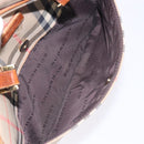 BURBERRY Nova Check Hand Bag Canvas Leather Beige Gold Auth gh446-21