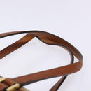 BURBERRY Nova Check Hand Bag Canvas Leather Beige Gold Auth gh446-8