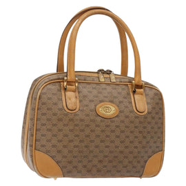 GUCCI Micro GG Supreme Hand Bag PVC Beige Gold 000 104 0030 Auth gh453