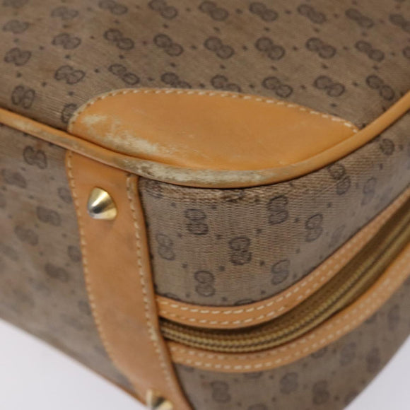 GUCCI Micro GG Supreme Hand Bag PVC Beige Gold 000 104 0030 Auth gh453