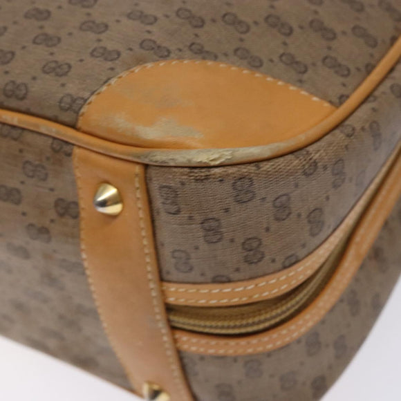 GUCCI Micro GG Supreme Hand Bag PVC Beige Gold 000 104 0030 Auth gh453