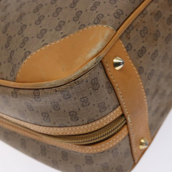 GUCCI Micro GG Supreme Hand Bag PVC Beige Gold 000 104 0030 Auth gh453