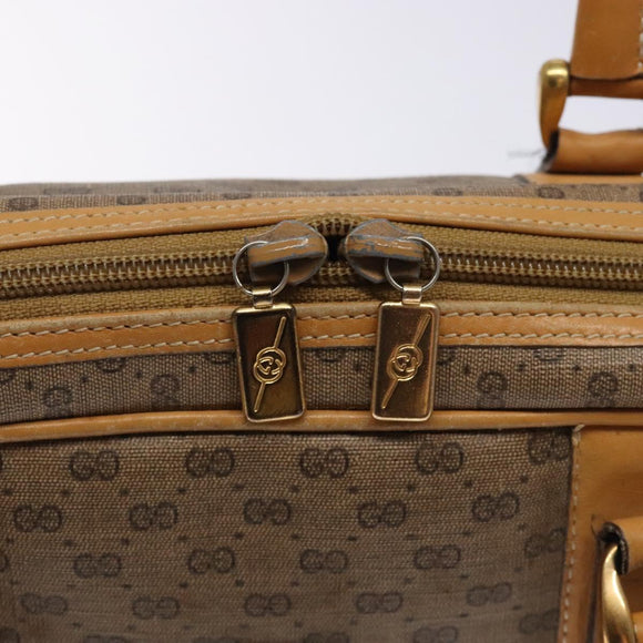 GUCCI Micro GG Supreme Hand Bag PVC Beige Gold 000 104 0030 Auth gh453