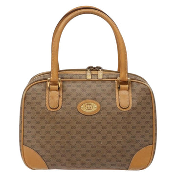 GUCCI Micro GG Supreme Hand Bag PVC Beige Gold 000 104 0030 Auth gh453 - 0
