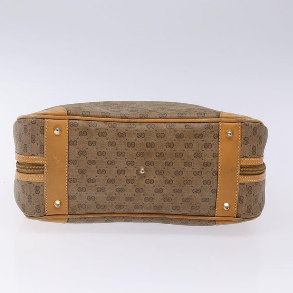 GUCCI Micro GG Supreme Hand Bag PVC Beige Gold 000 104 0030 Auth gh453