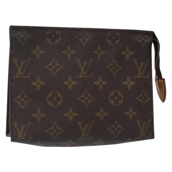 LOUIS VUITTON Monogram Poche Toilette 19 Pouch M47544 LV Auth gh466
