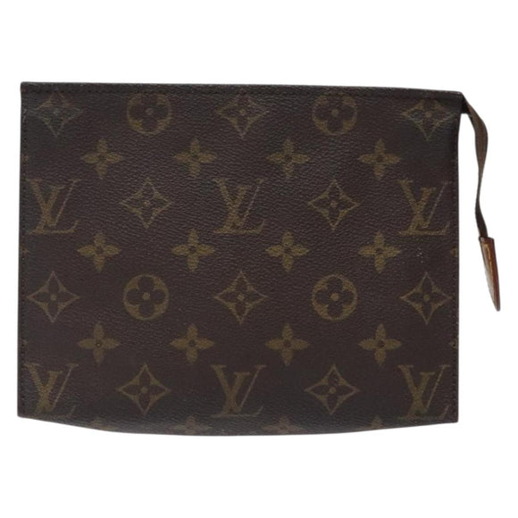 LOUIS VUITTON Monogram Poche Toilette 19 Pouch M47544 LV Auth gh466