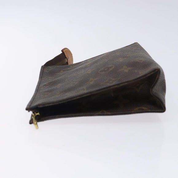 LOUIS VUITTON Monogram Poche Toilette 19 Pouch M47544 LV Auth gh466