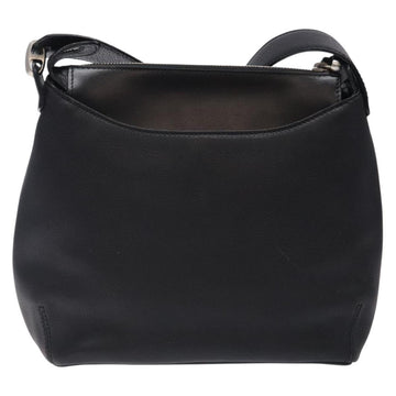 LOEWE Shoulder Bag Leather Black Silver Auth gh471 - 0