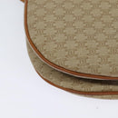 CELINE Macadam Canvas Shoulder Bag PVC Leather Beige Gold Auth gh480-16