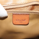 CELINE Macadam Canvas Shoulder Bag PVC Leather Beige Gold Auth gh480-19