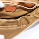 CELINE Macadam Canvas Shoulder Bag PVC Leather Beige Gold Auth gh480-20