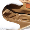 CELINE Macadam Canvas Shoulder Bag PVC Leather Beige Gold Auth gh480-21